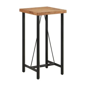 Bartafel 55x55x107 cm massief acaciahout en ijzer Bartafel 55x55x107 cm massief acaciahout en ijzer
