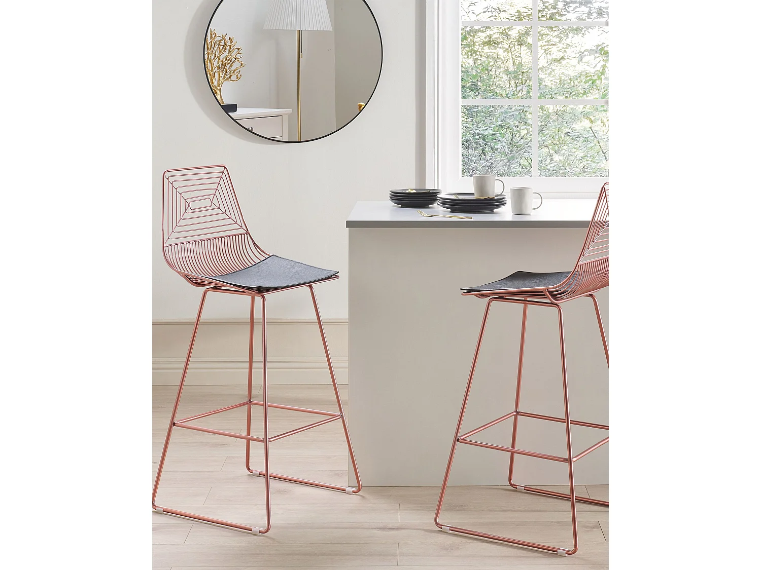 Set van 2 barstoelen BISBEE Metaal Roségoud
