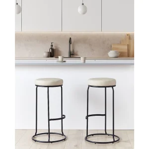 Set van 2 barkrukken MILROY Kunstleer Lichtbeige Set van 2 barkrukken MILROY Kunstleer Lichtbeige