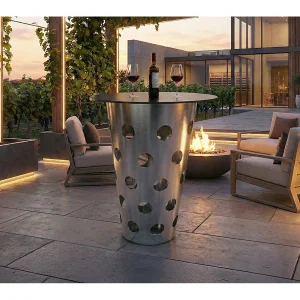 Bartafel – Zilver Metaal – 80 x 80 cm – VINO Bartafel – Zilver Metaal – 80 x 80 cm – VINO