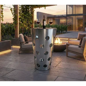 Bartafel – Zilver Metaal – 65 x 65 cm – VINO Bartafel – Zilver Metaal – 65 x 65 cm – VINO