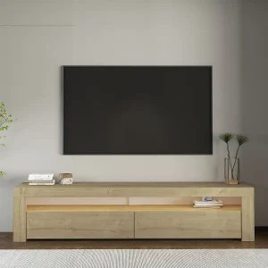 "Bati" Houten TV-standaard – Beige, LED-verlichting, Wandmontage, 150 x 36 x 46 cm "Bati" Houten TV-standaard – Beige, LED-verlichting, Wandmontage, 150 x 36 x 46 cm