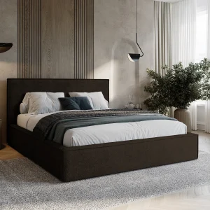 BESILIO Gestoffeerd bed voor slaapkamer 160×200 Zanzi – metalen frame, opbergruimte, decoratieve bies, chenille stof – Bruin BESILIO Gestoffeerd bed voor slaapkamer 160×200 Zanzi – metalen frame, opbergruimte, decoratieve bies, chenille stof – Bruin