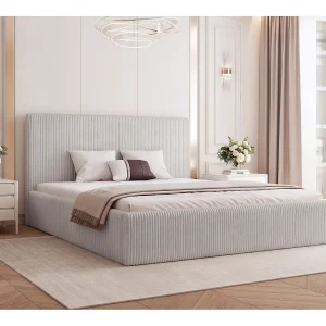 BESILIO Bed 120×200 Vienna – bed met opbergruimte, slank bed, lattenbodem – fluwelen stof – Lichtgrijs BESILIO Bed 120×200 Vienna – bed met opbergruimte, slank bed, lattenbodem – fluwelen stof – Lichtgrijs