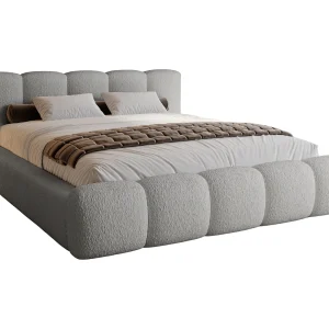 BESILIO Gestoffeerd bed 120×200 bouclé Milly – bed met opbergruimte en lattenbodem, modern opbergbed met dikke schuimvulling – Lichtgrijs BESILIO Gestoffeerd bed 120×200 bouclé Milly – bed met opbergruimte en lattenbodem, modern opbergbed met dikke schuimvulling – Lichtgrijs