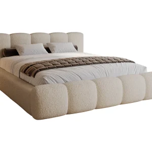 BESILIO Gestoffeerd bed 120×200 bouclé Milly – bed met opbergruimte en lattenbodem, modern opbergbed met dikke schuimvulling – Beige BESILIO Gestoffeerd bed 120×200 bouclé Milly – bed met opbergruimte en lattenbodem, modern opbergbed met dikke schuimvulling – Beige