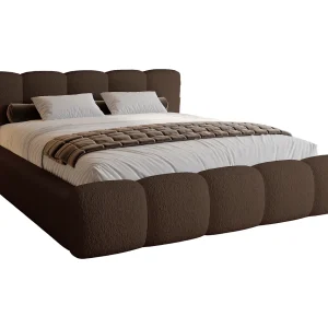 BESILIO Gestoffeerd bed 200×200 bouclé Milly – bed met opbergruimte en lattenbodem, modern opbergbed met dikke schuimvulling – Bruin BESILIO Gestoffeerd bed 200×200 bouclé Milly – bed met opbergruimte en lattenbodem, modern opbergbed met dikke schuimvulling – Bruin