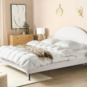 Bed Bouclé MARGUT 180 x 200 cm Wit Bed Bouclé MARGUT 180 x 200 cm Wit