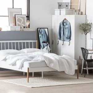 Bed Metaal MAURS 180 x 200 cm Wit Bed Metaal MAURS 180 x 200 cm Wit