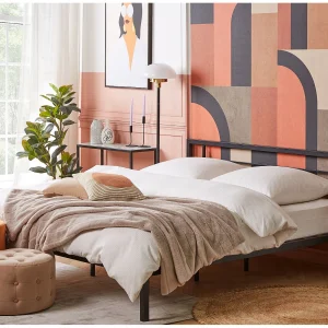 Bed Metaal CUSSET 180 x 200 cm Zwart Bed Metaal CUSSET 180 x 200 cm Zwart
