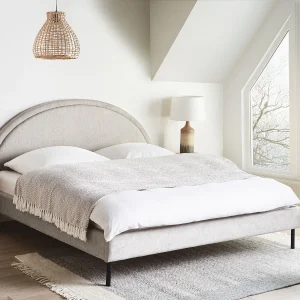 Bed Stof MARGUT 180 x 200 cm Lichtgrijs Bed Stof MARGUT 180 x 200 cm Lichtgrijs
