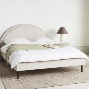 Bed Stof MARGUT 160 x 200 cm Lichtbeige Bed Stof MARGUT 160 x 200 cm Lichtbeige