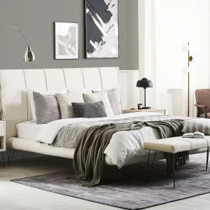 Bed Kunstleer BETIN 180 x 200 cm Crème Bed Kunstleer BETIN 180 x 200 cm Crème
