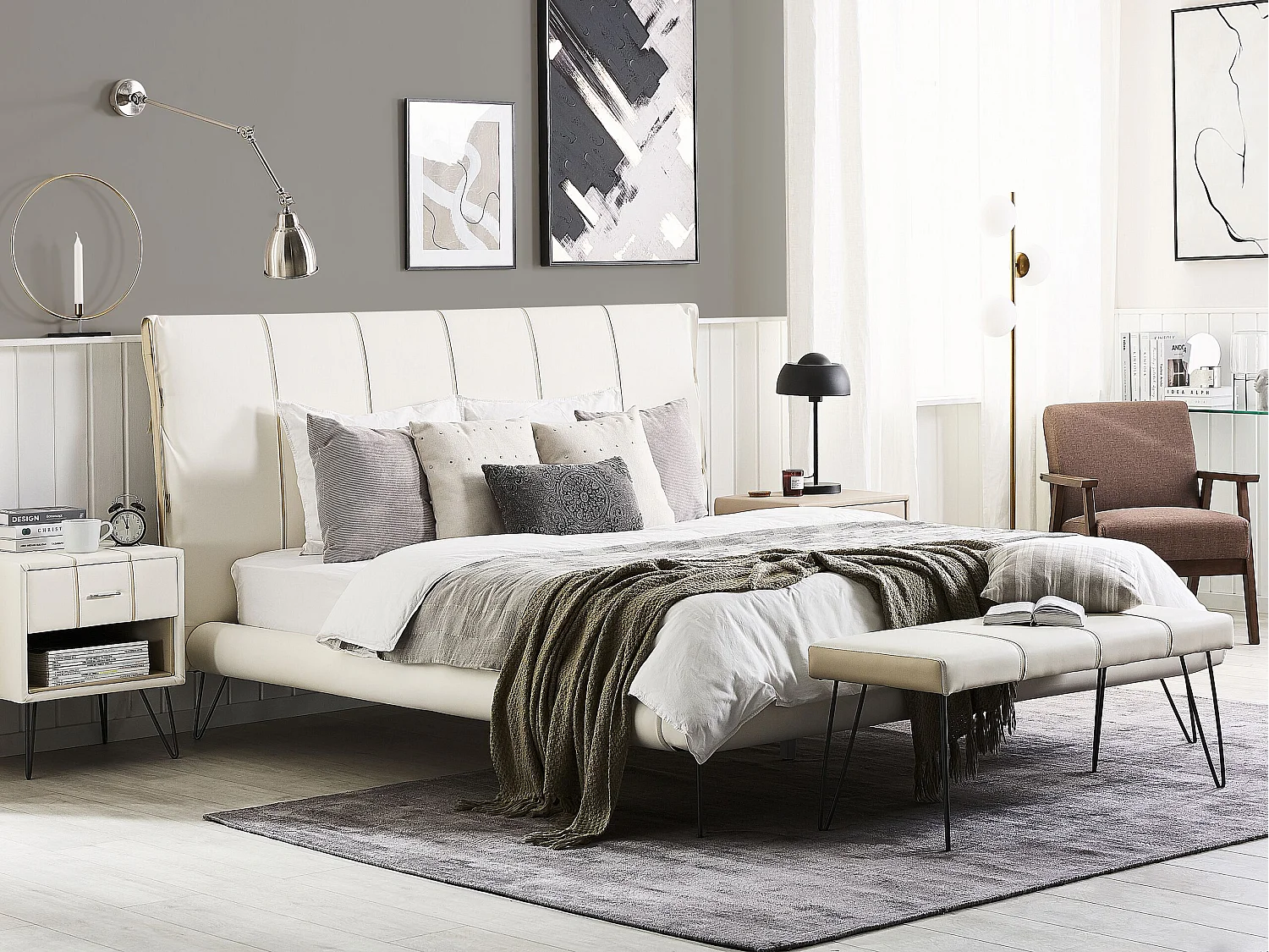 Bed Kunstleer BETIN 180 x 200 cm Crème