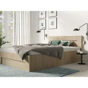 Bed 120 cm x 200 cm met zijopening | SONOMA | Opbergruimte + Lattenbodem