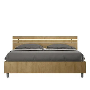 Bed 160×200 met lattenbodem schuin bedhoofd natuur eiken Ankel Bed 160×200 met lattenbodem schuin bedhoofd natuur eiken Ankel