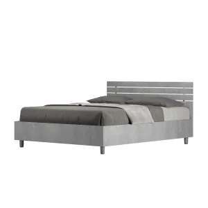 Bed 140×200 met lattenbodem schuin bedhoofd cement Ankel Bed 140×200 met lattenbodem schuin bedhoofd cement Ankel