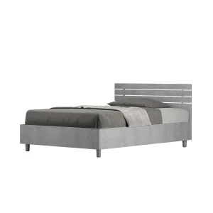 Bed 120×200 zonder lattenbodem schuin bedhoofd met laatten cement Ankel Bed 120×200 zonder lattenbodem schuin bedhoofd met laatten cement Ankel