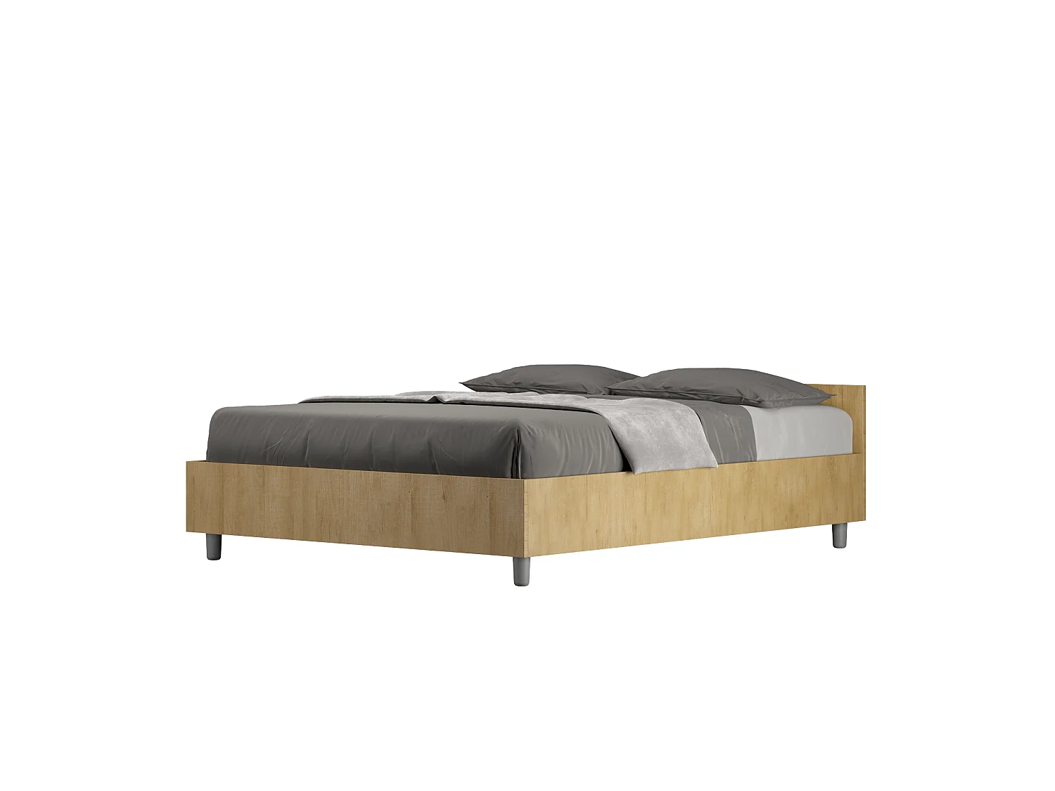 Bed 140x200 natuur eiken Nuamo