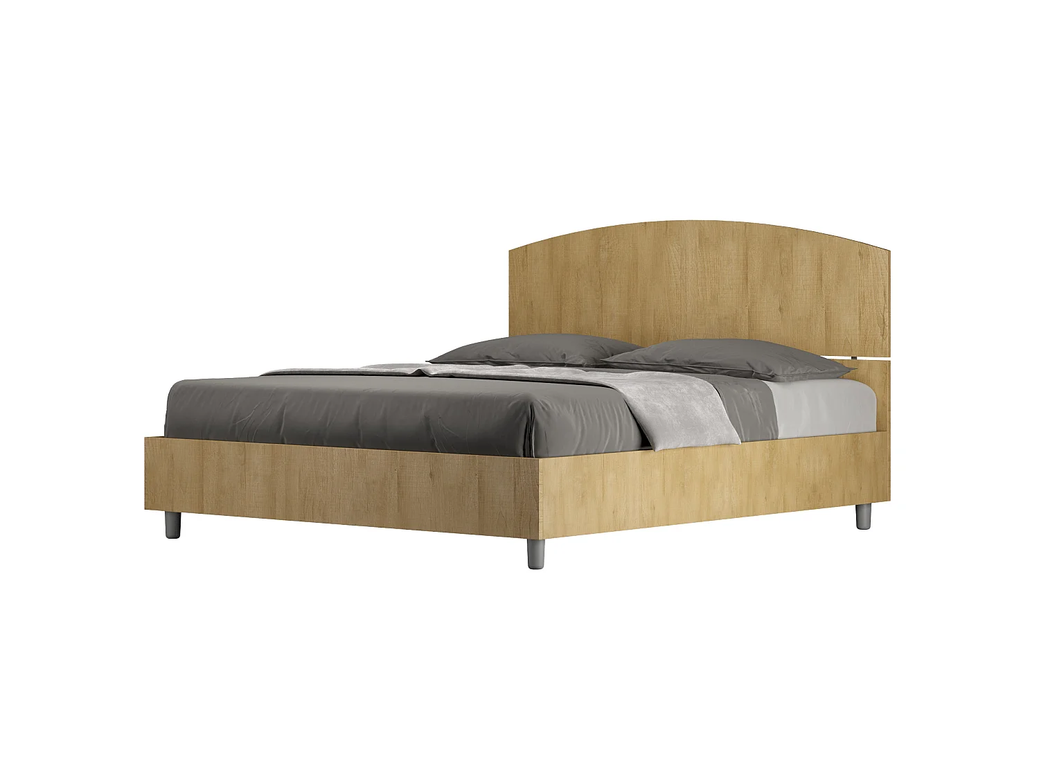 Bed 160x190 met lattenbodem natuur eiken Dora