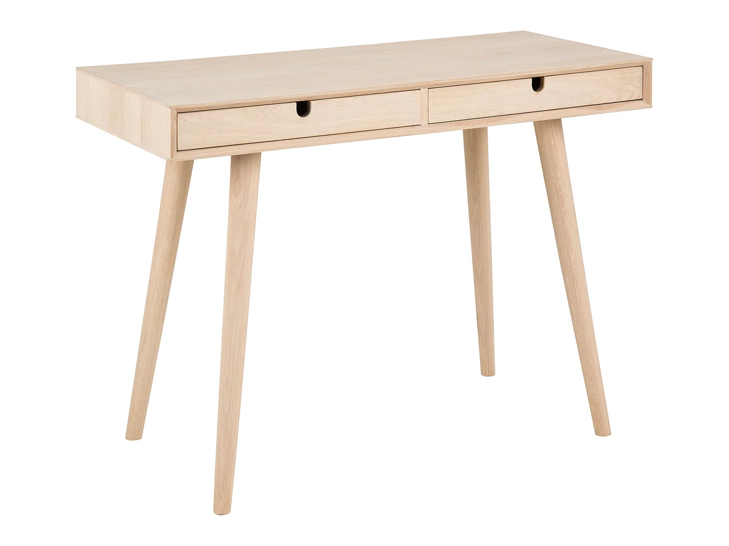 Bergen bureau 100 cm met lades, kleur gebleekt eiken geolied