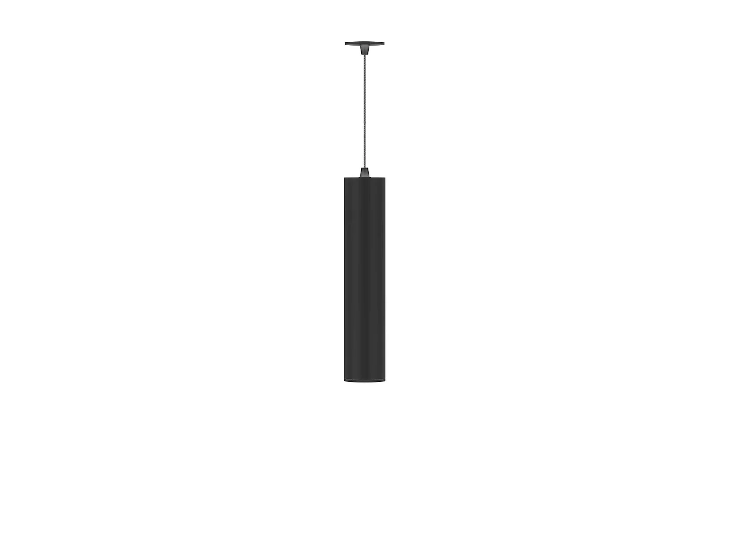 Beneito & Faure Atmos 7 hanglamp, matzwarte buisvorm, schakeltechnologie voor 2700K/3200K/4000K, verstelbare optiek van 15º/38º/60º