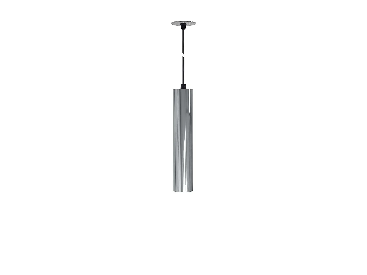 Beneito & Faure Atmos 7 hanglamp, zilverkleurige buis, schakeltechnologie voor 2700K/3200K/4000K, verstelbare optiek van 15º/38º/60º