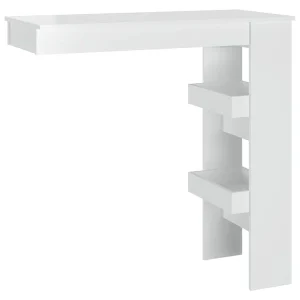 Bartafel wandgemonteerd 102x45x103,5 cm hout hoogglans wit Bartafel wandgemonteerd 102x45x103,5 cm hout hoogglans wit