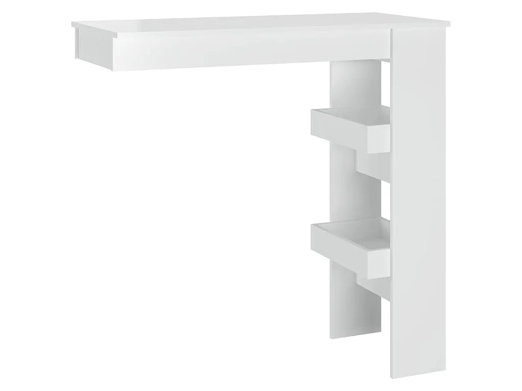 Bartafel wandgemonteerd 102x45x103,5 cm hout hoogglans wit