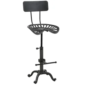 Barkruk MCW-N26, zwart-zilver Barkruk MCW-N26, zwart-zilver