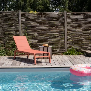 BARBADOS ligstoel in textilene terracotta – aluminium terracotta BARBADOS ligstoel in textilene terracotta – aluminium terracotta
