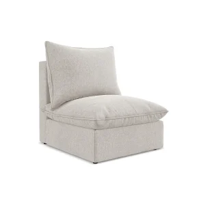 Bankmodule midden van lichtbeige velours – RAVENNA Bankmodule midden van lichtbeige velours – RAVENNA