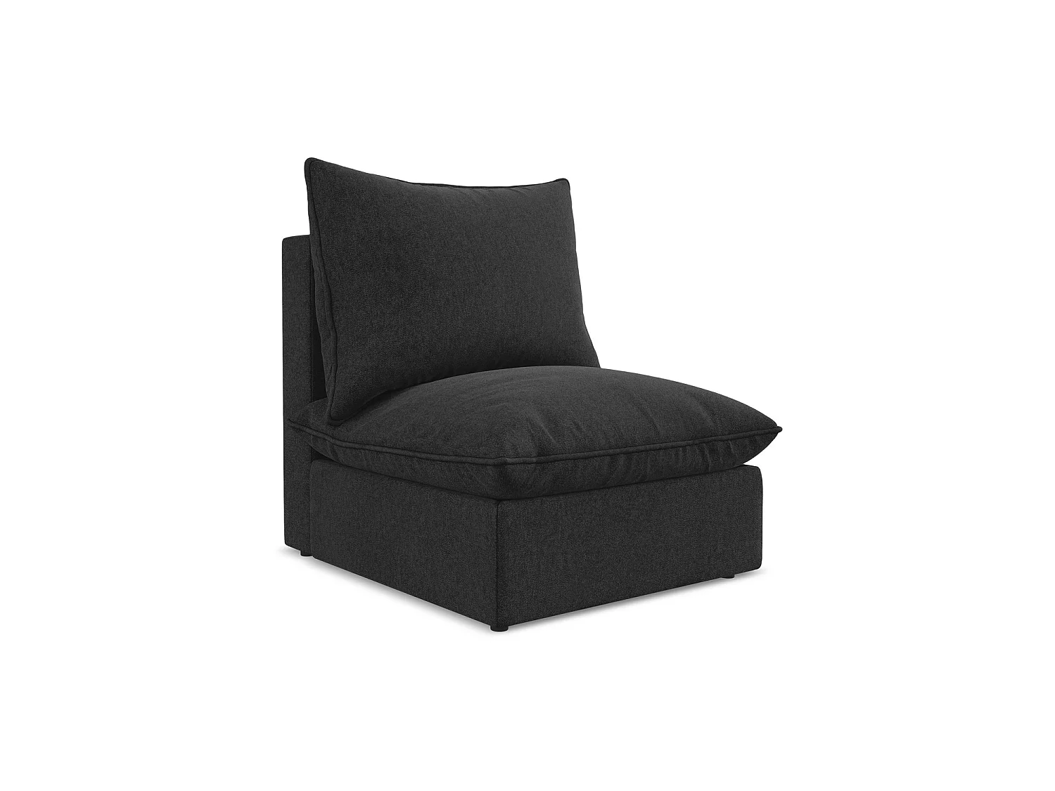 Bankmodule midden van zwart velours – RAVENNA