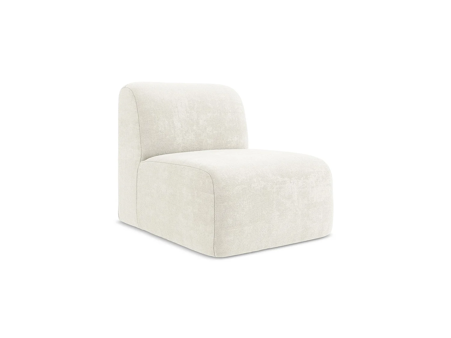 Bankmodule midden van wit chenille stof – CERVO