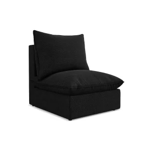 Bankmodule midden van zwart bouclé – RAVENNA Bankmodule midden van zwart bouclé – RAVENNA