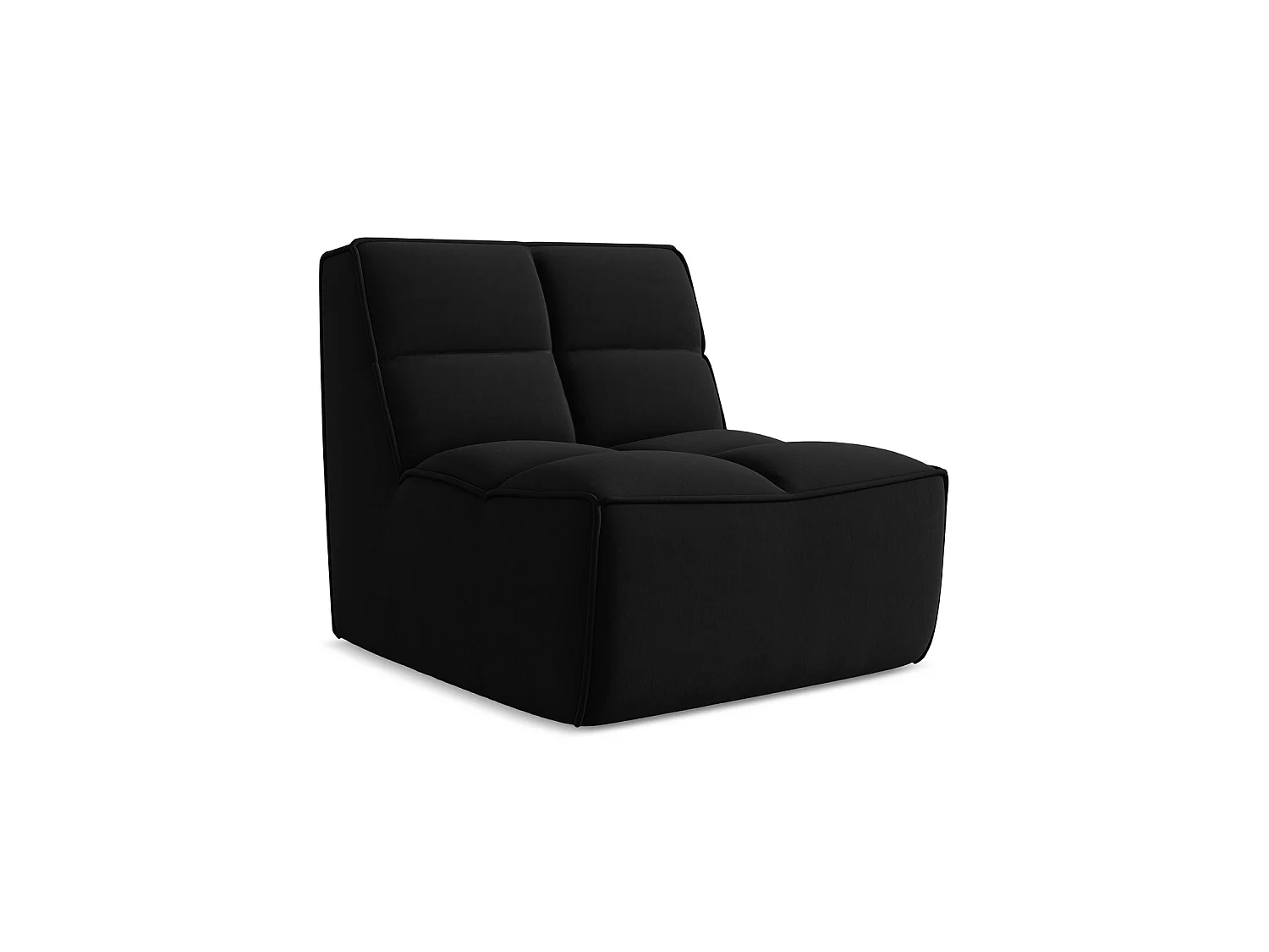 Bankmodule midden van zwart velours – BELLUNO