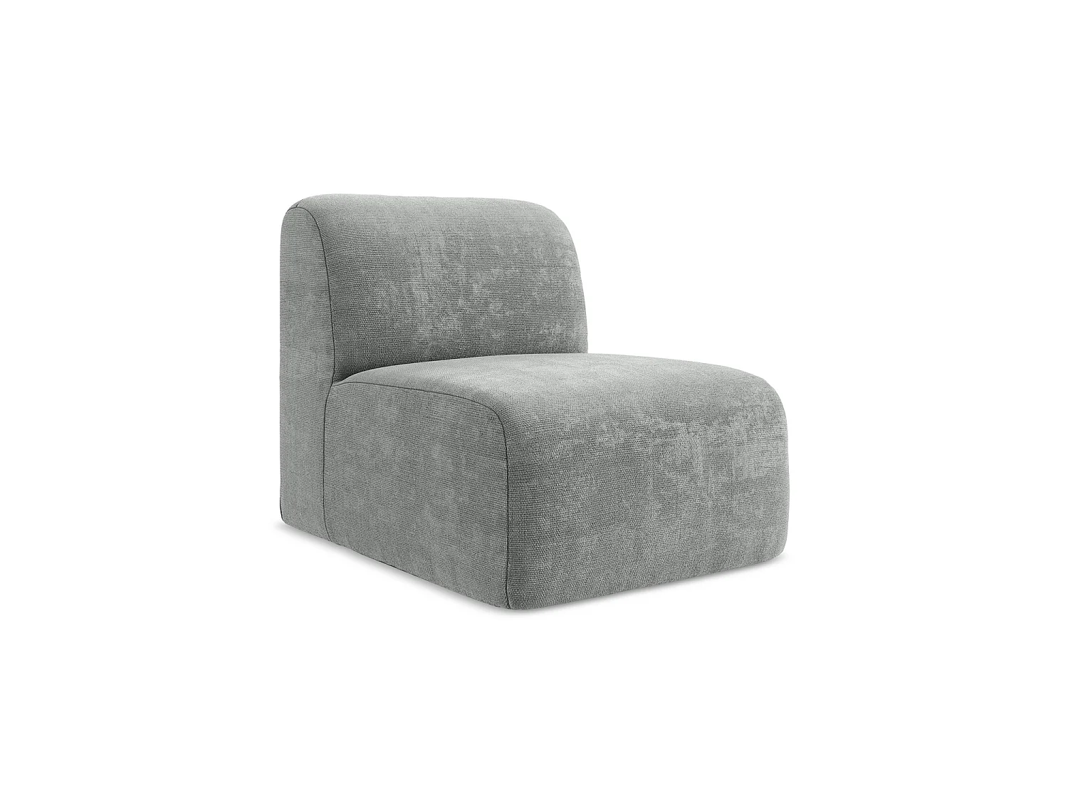 Bankmodule midden van grijs chenille stof – CERVO