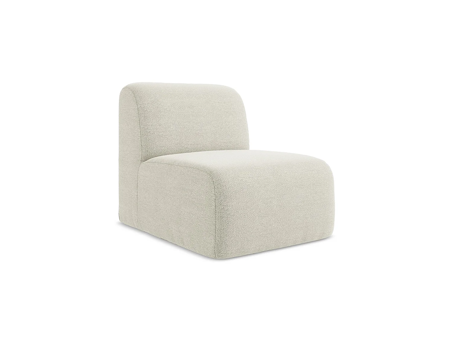 Bankmodule midden van zand bouclé – CERVO