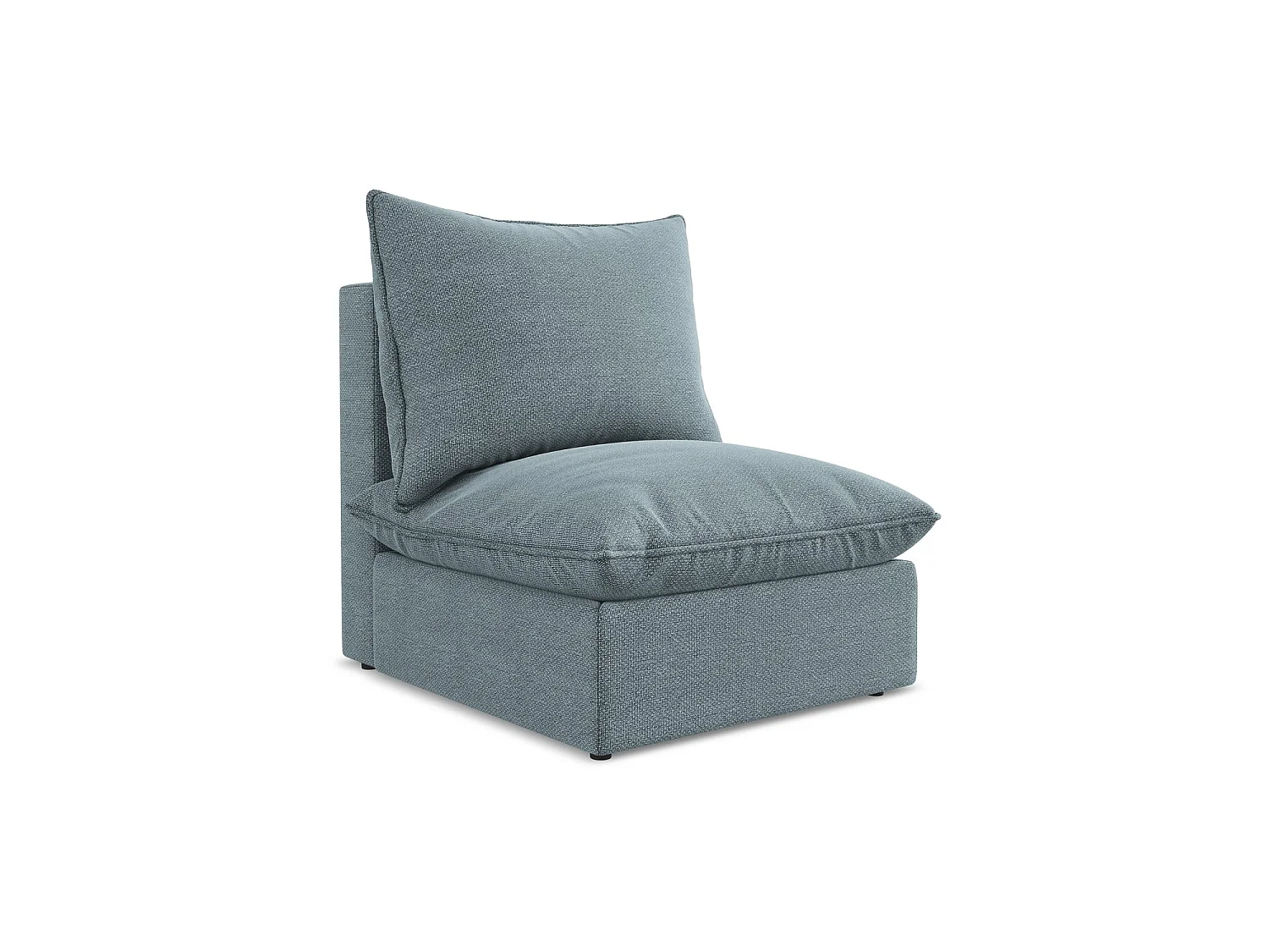 Bankmodule midden van jeans bouclé – RAVENNA