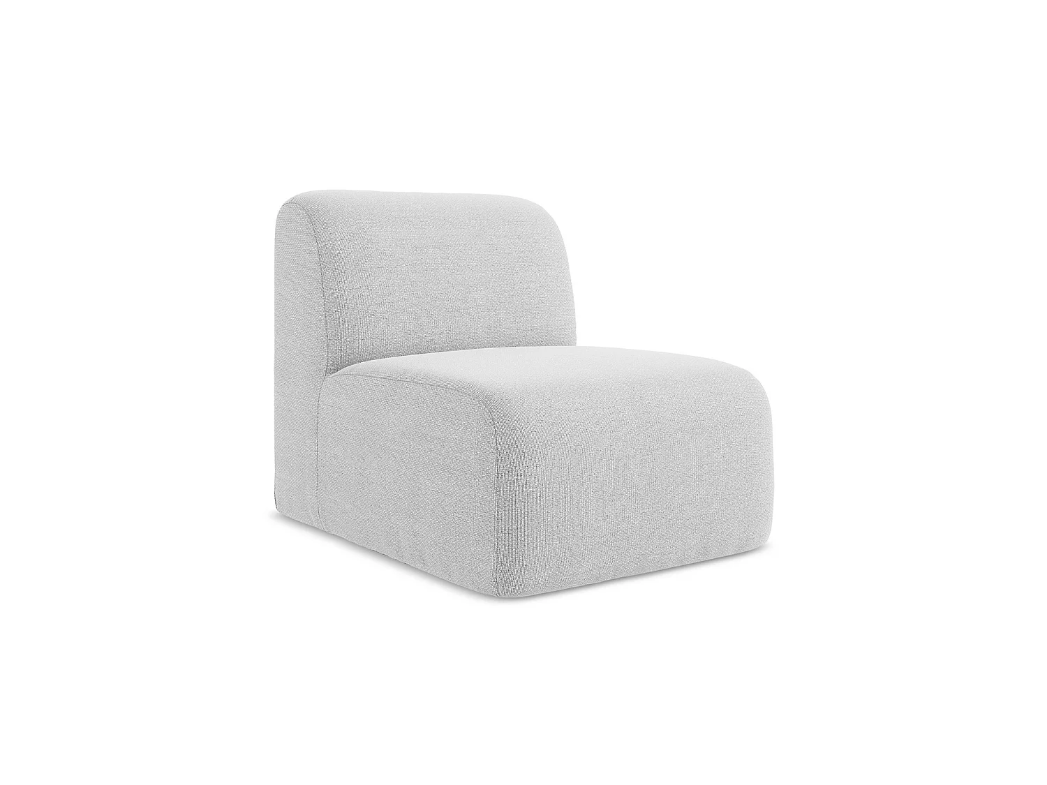 Bankmodule midden van zilver bouclé – CERVO
