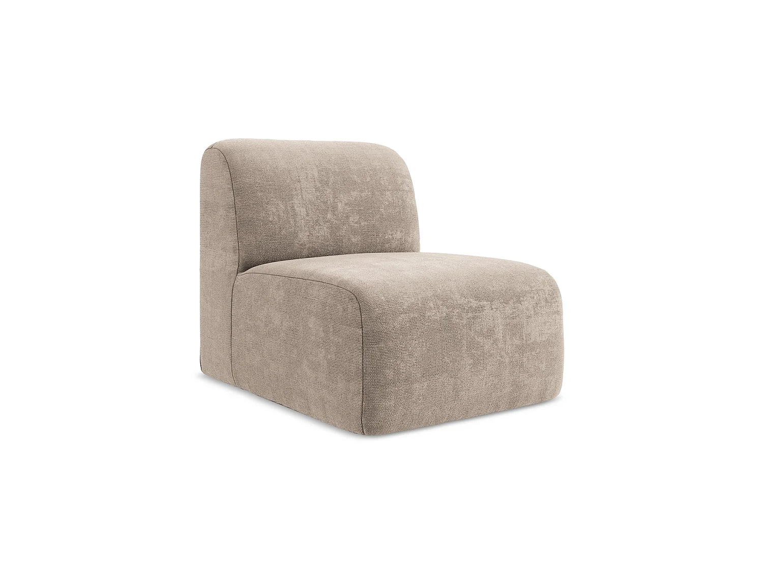 Bankmodule midden van donkerbeige chenille stof – CERVO
