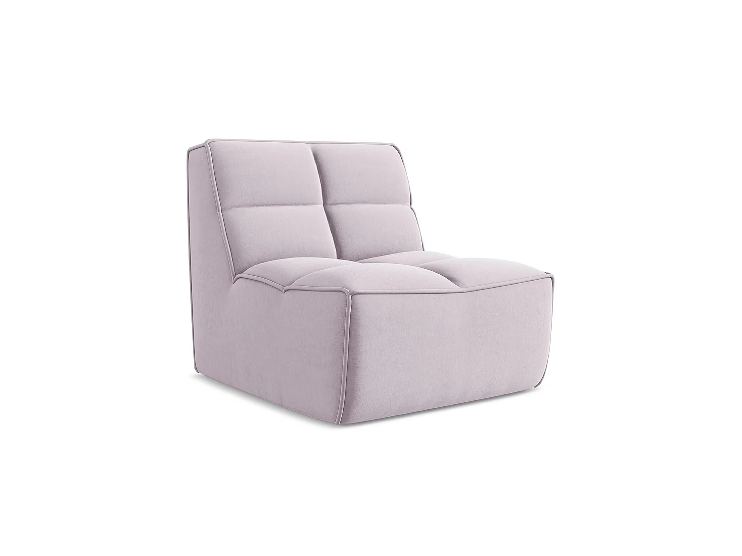 Bankmodule midden van lavendel velours – BELLUNO