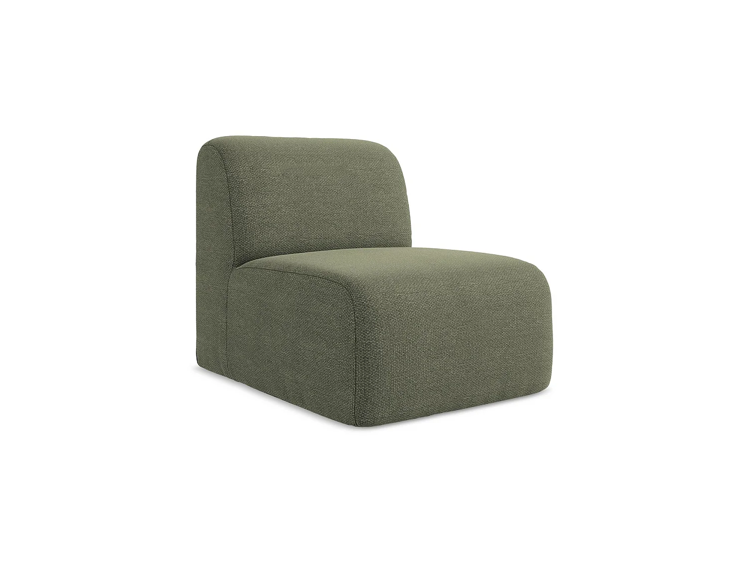 Bankmodule midden van olijf bouclé – CERVO