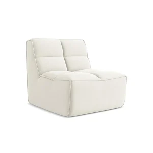 Bankmodule midden van lichtbeige velours – BELLUNO Bankmodule midden van lichtbeige velours – BELLUNO