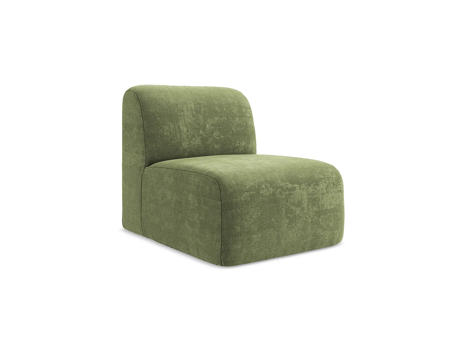 Bankmodule midden van groente chenille stof – CERVO