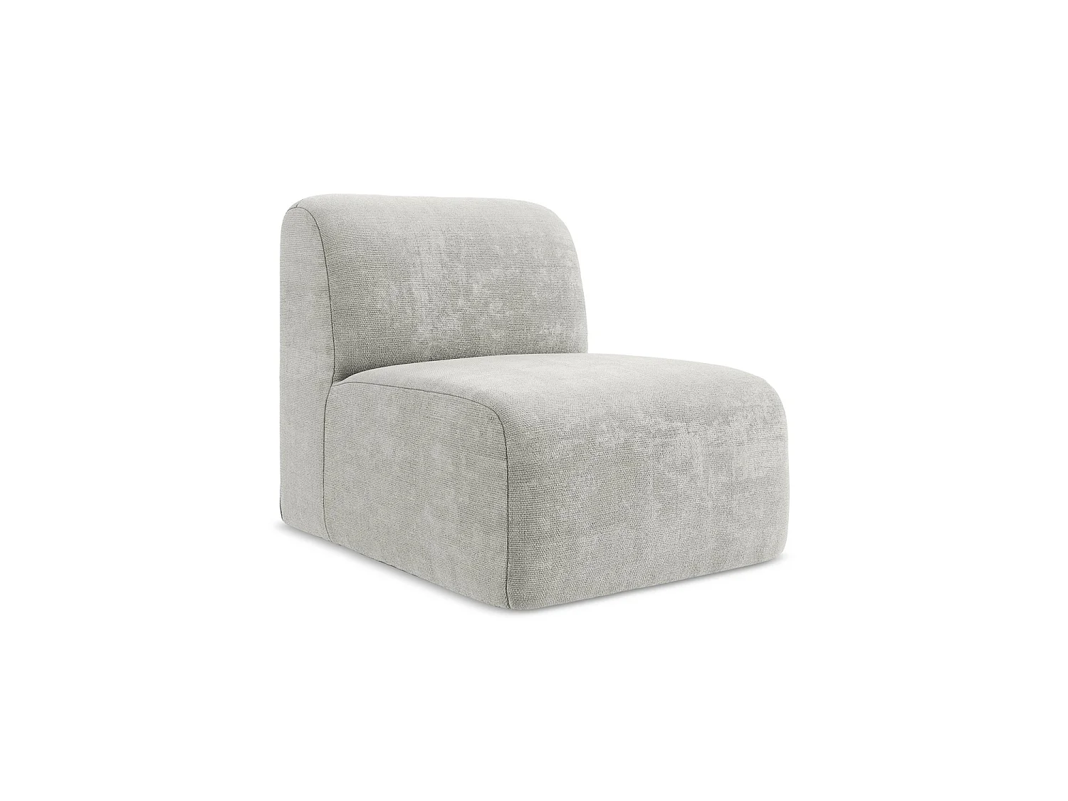 Bankmodule midden van lichtgrijs chenille stof – CERVO