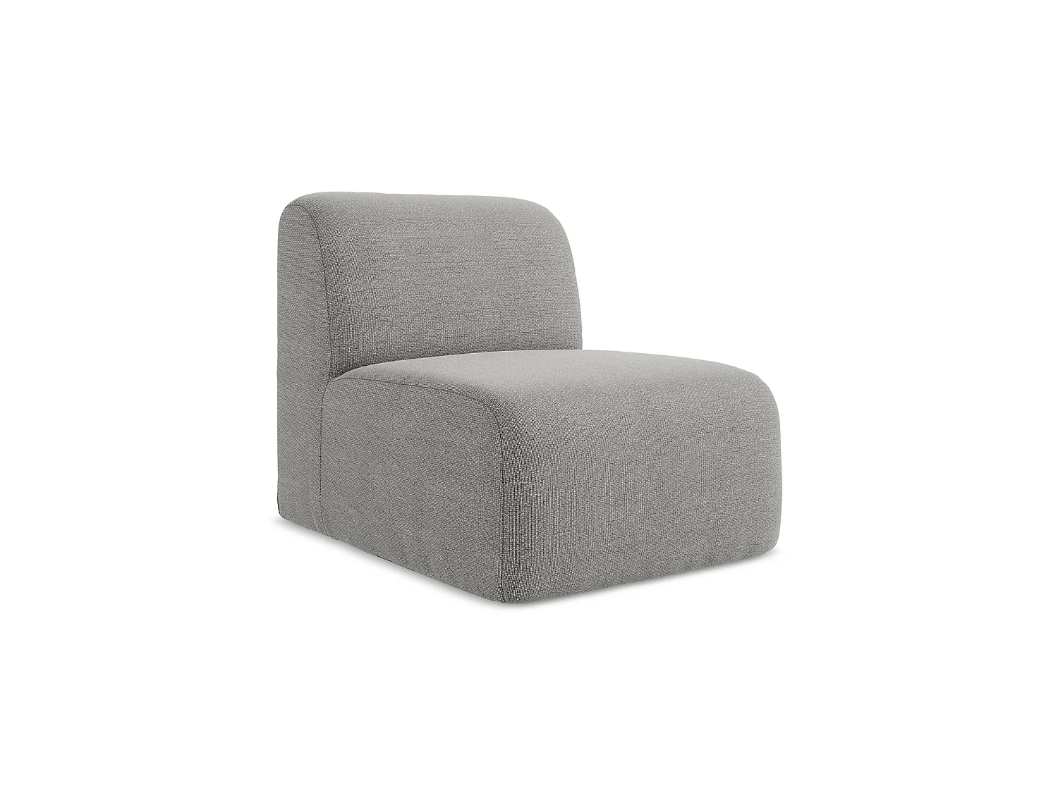 Bankmodule midden van lichtgrijs bouclé – CERVO