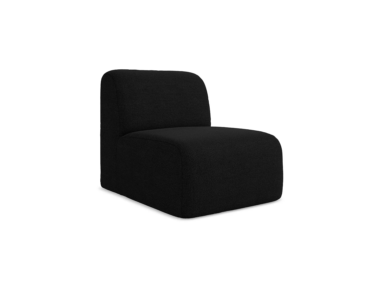 Bankmodule midden van zwart bouclé – CERVO
