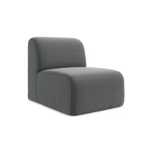 Bankmodule midden van staal velours – CERVO Bankmodule midden van staal velours – CERVO