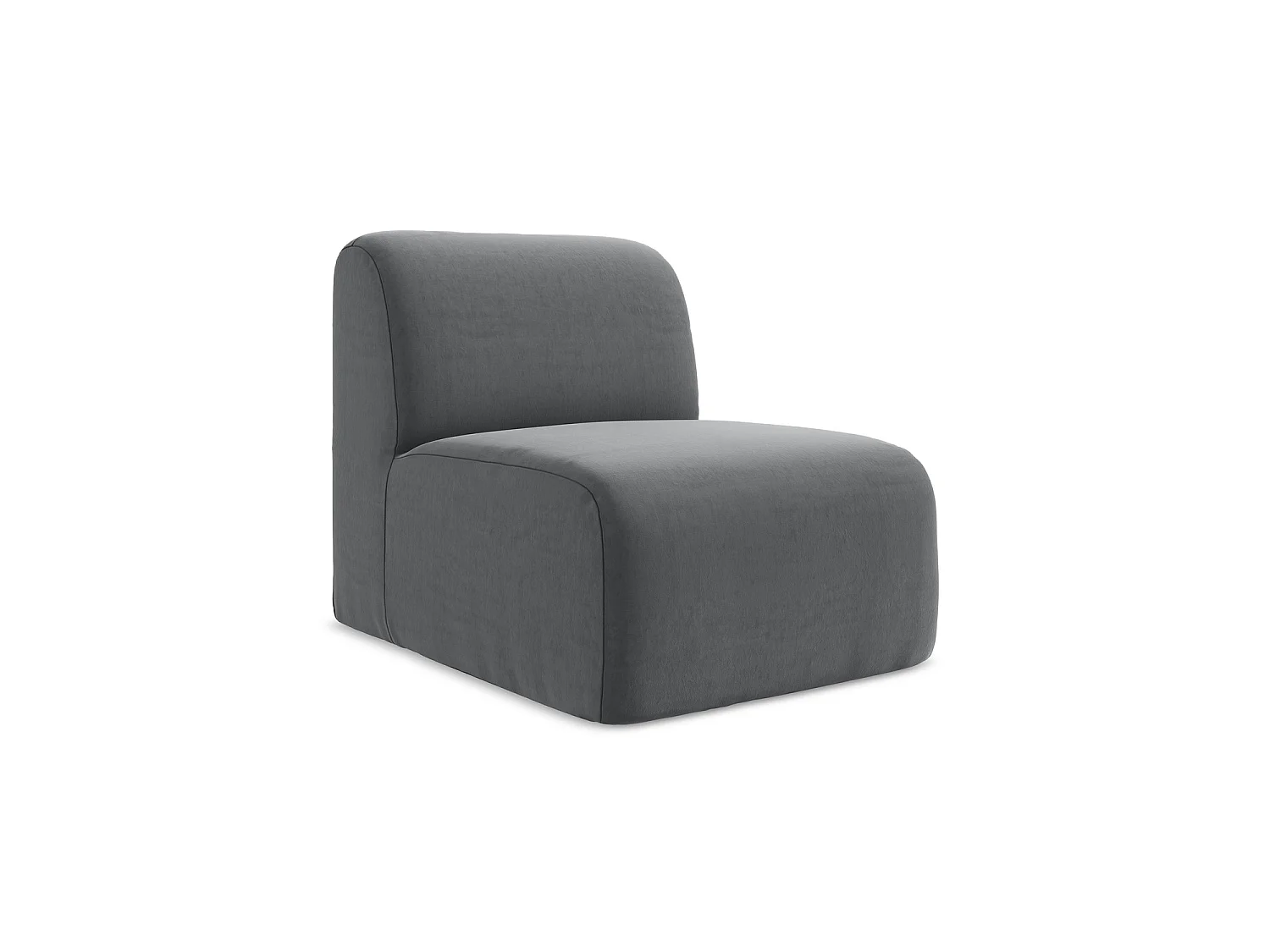 Bankmodule midden van staal velours – CERVO